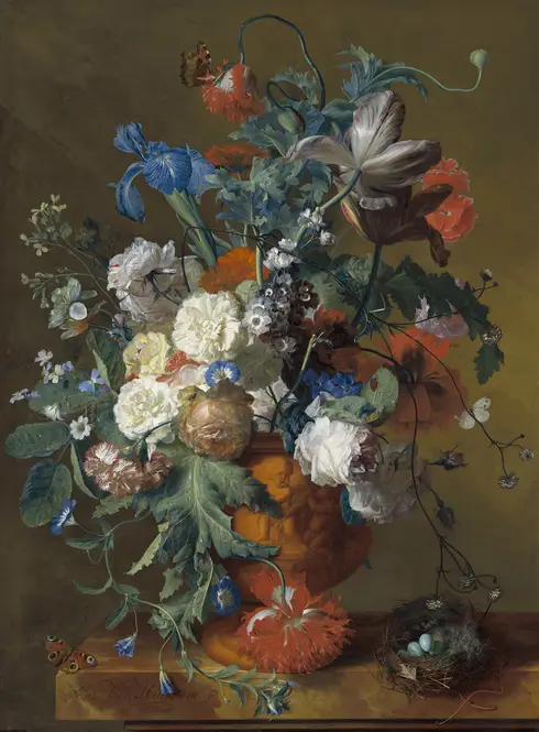 Flowers in an Urn (c. 1720-1722) by Jan van Huysum